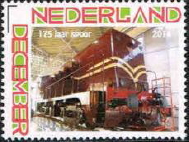 personalised stamp of The Netherlands with trains, trams, stations etc